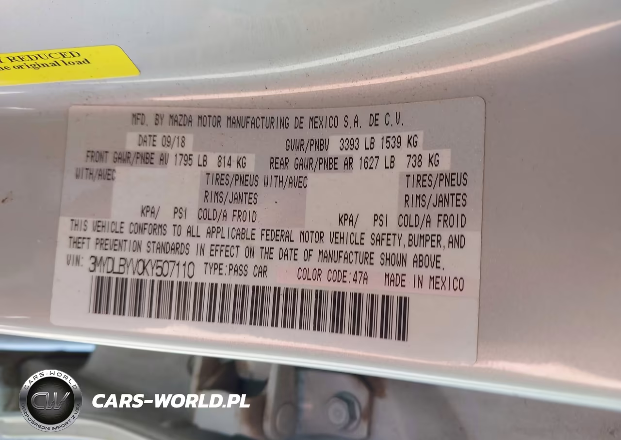 2019 Toyota Yaris Xle VIN:3MYDLBYV0KY507110 - 9