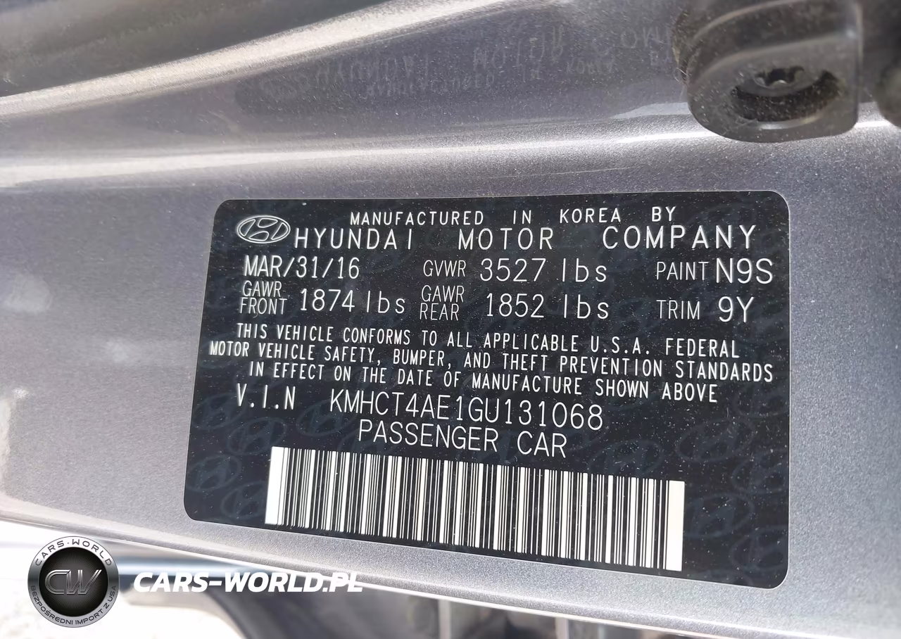 2016 Hyundai Accent Se VIN:KMHCT4AE1GU131068 - 9