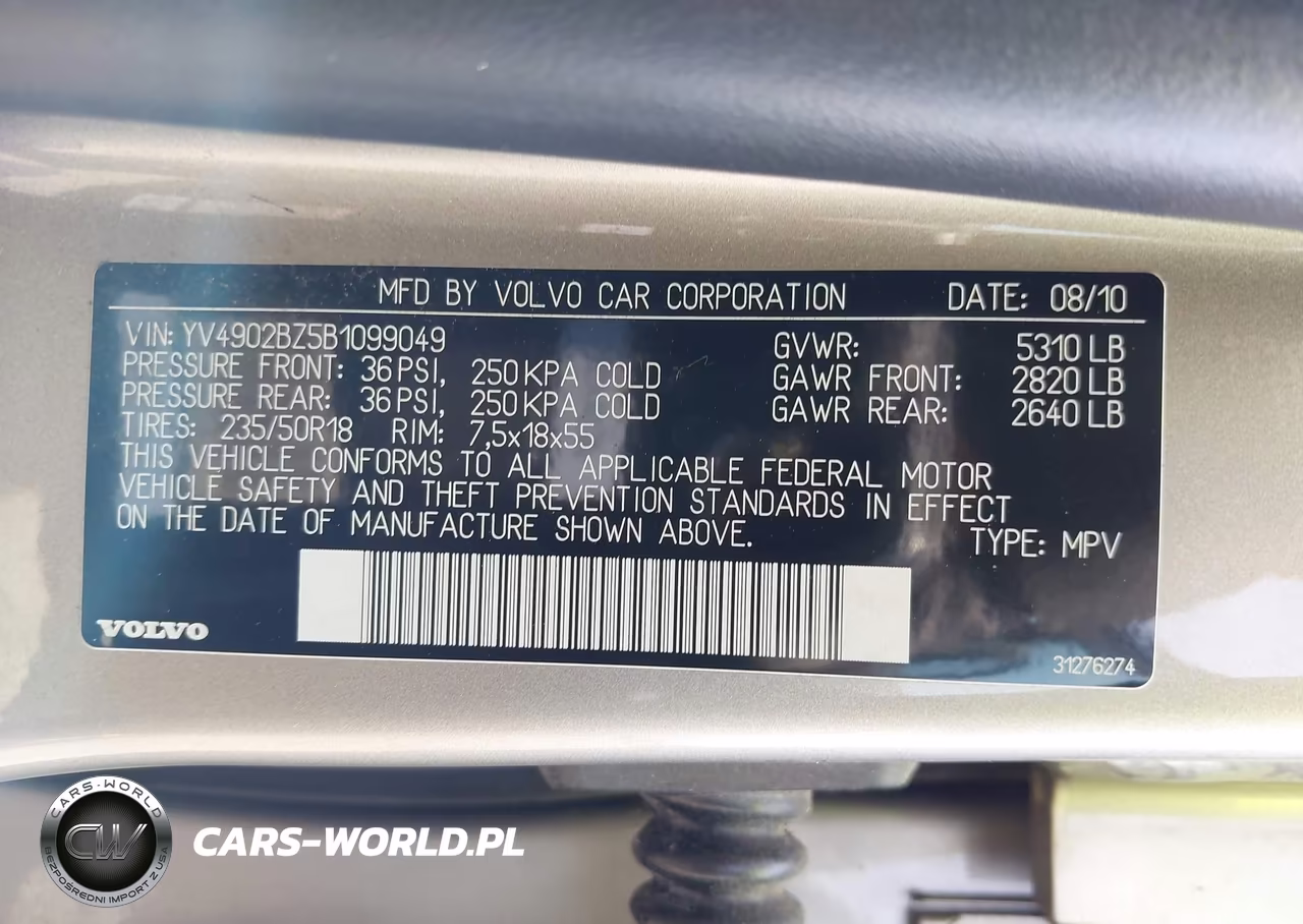 2011 Volvo Xc70 3.0T VIN:YV4902BZ5B1099049 - 9
