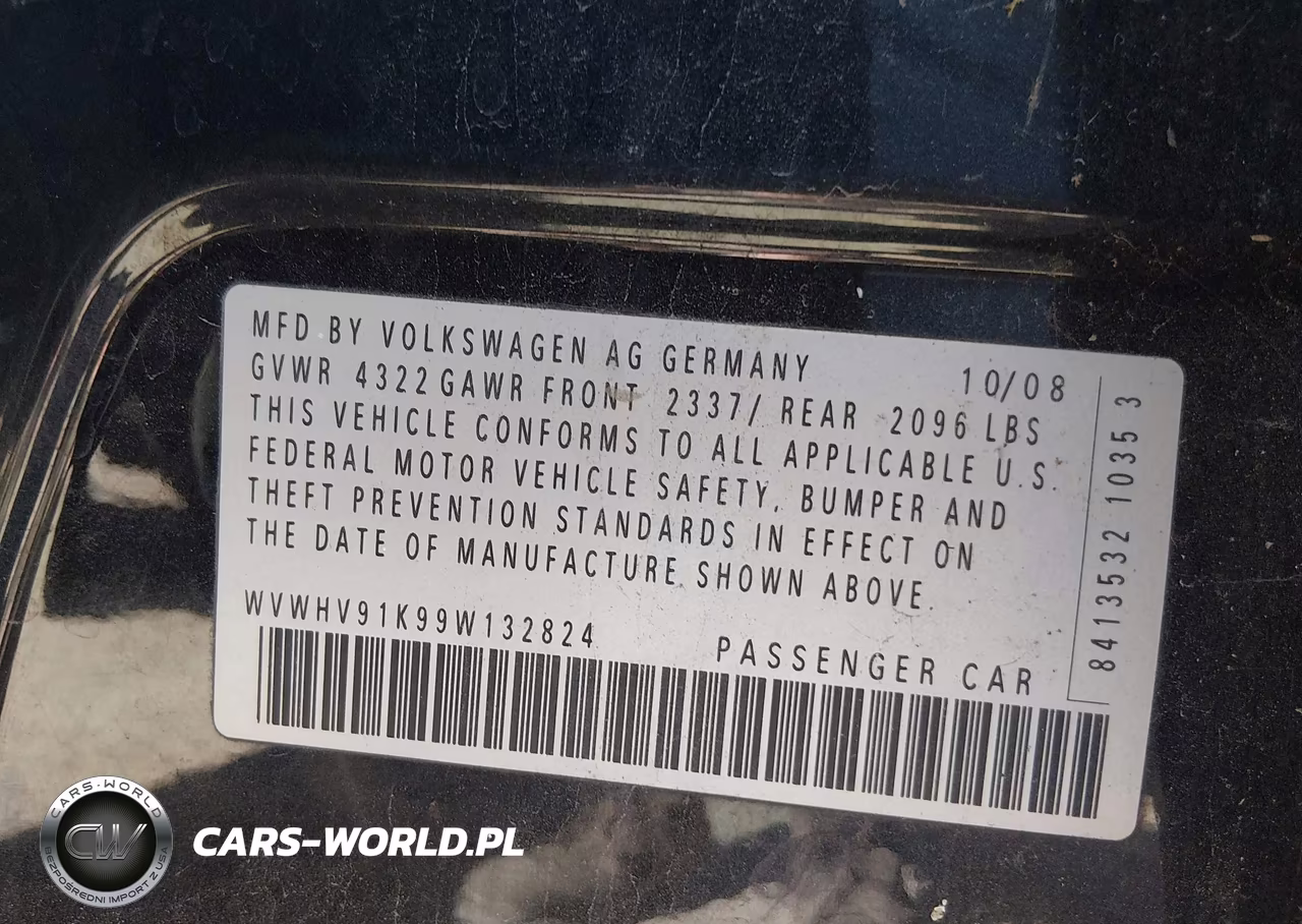 2009 Volkswagen Gti 4-Door VIN:WVWHV91K99W132824 - 9