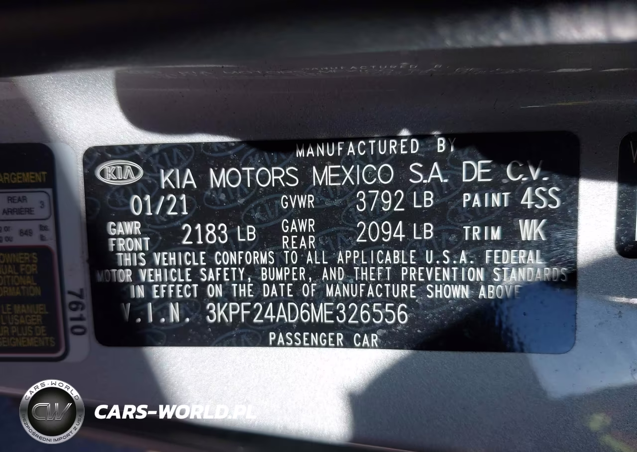 2021 Kia Forte Lxs VIN:3KPF24AD6ME326556 - 9