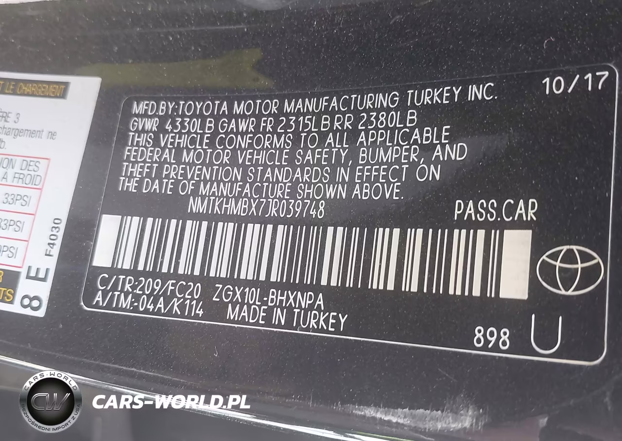 2018 Toyota C-Hr Xle VIN:NMTKHMBX7JR039748 - 9