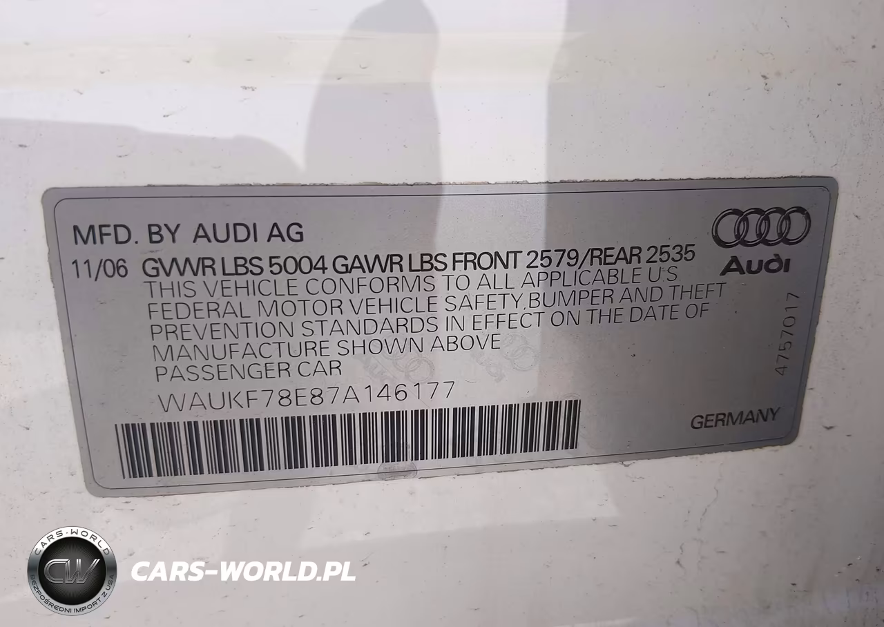 2007 Audi A4 2.0T Avant VIN:WAUKF78E87A146177 - 9