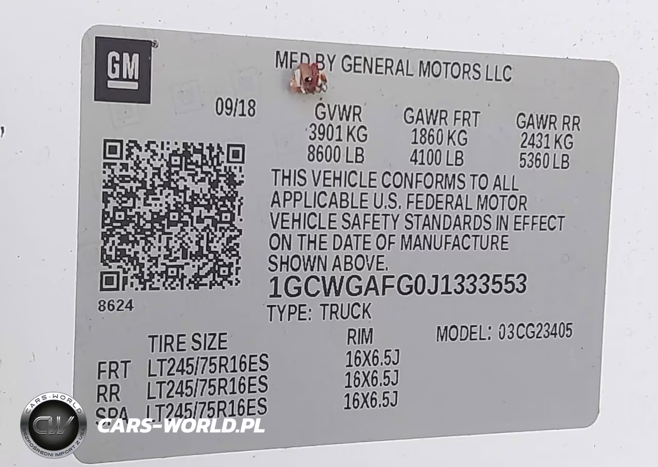 2018 Chevrolet Express 2500 Work Van VIN:1GCWGAFG0J1333553 - 9