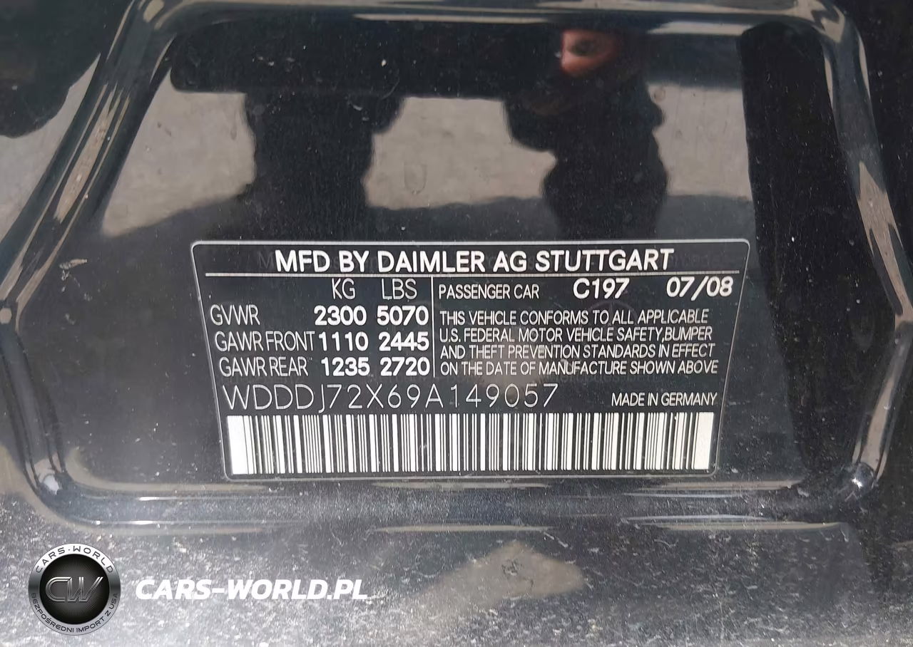 2009 Mercedes-Benz Cls 550 VIN:WDDDJ72X69A149057 - 9