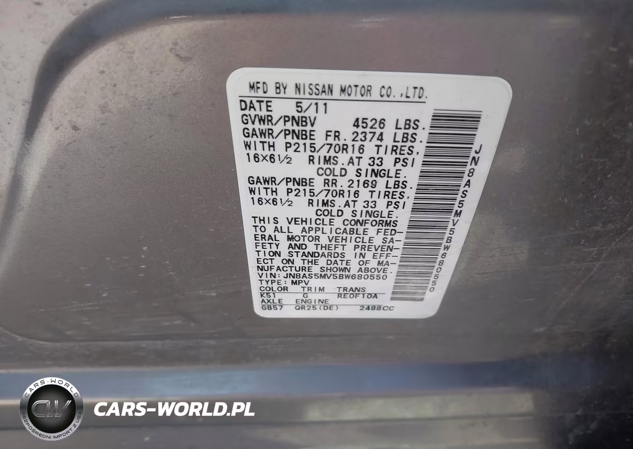2011 Nissan Rogue S VIN:JN8AS5MV5BW680550 - 9