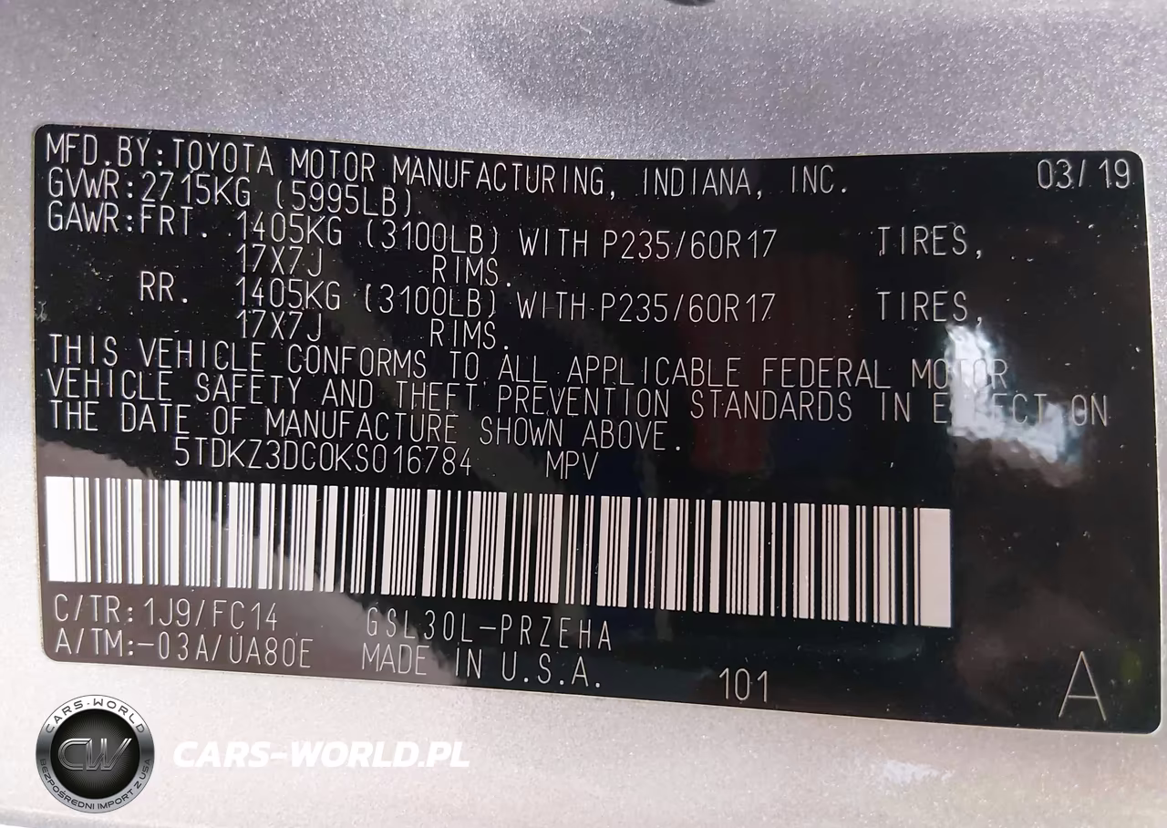 2019 Toyota Sienna Le 8 Passenger VIN:5TDKZ3DC0KS016784 - 9