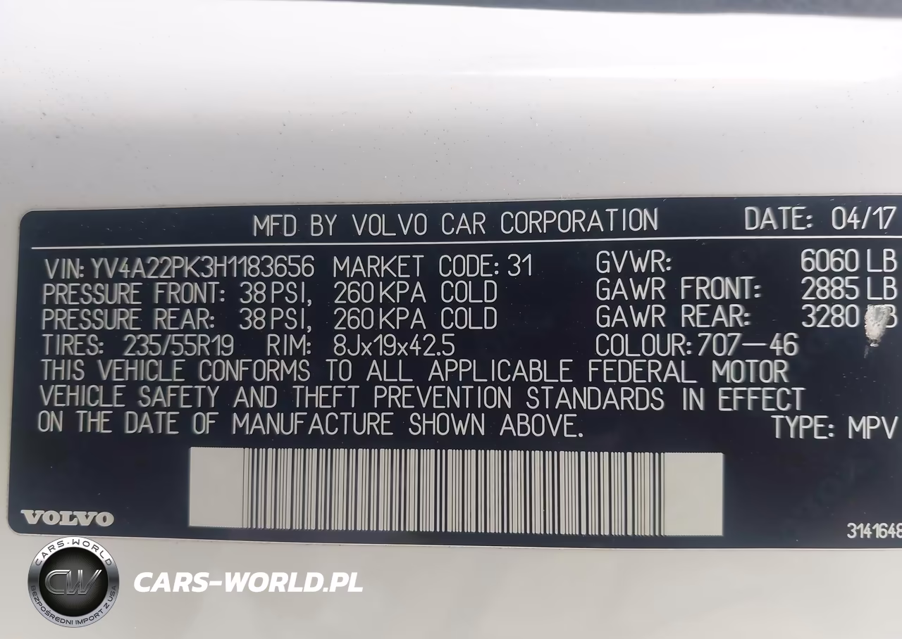 2017 Volvo Xc90 T6 Momentum VIN:YV4A22PK3H1183656 - 9