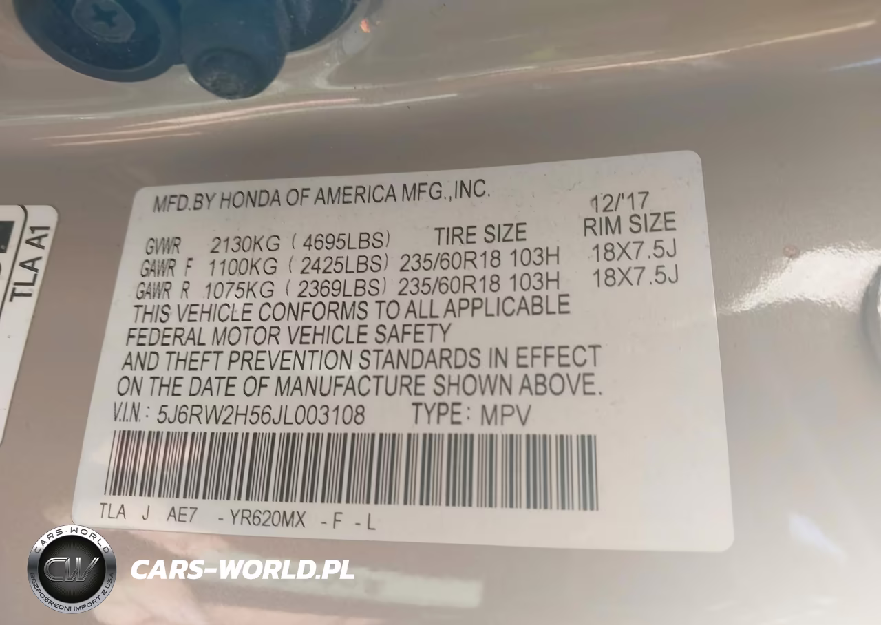 2018 Honda Cr-V Ex VIN:5J6RW2H56JL003108 - 9