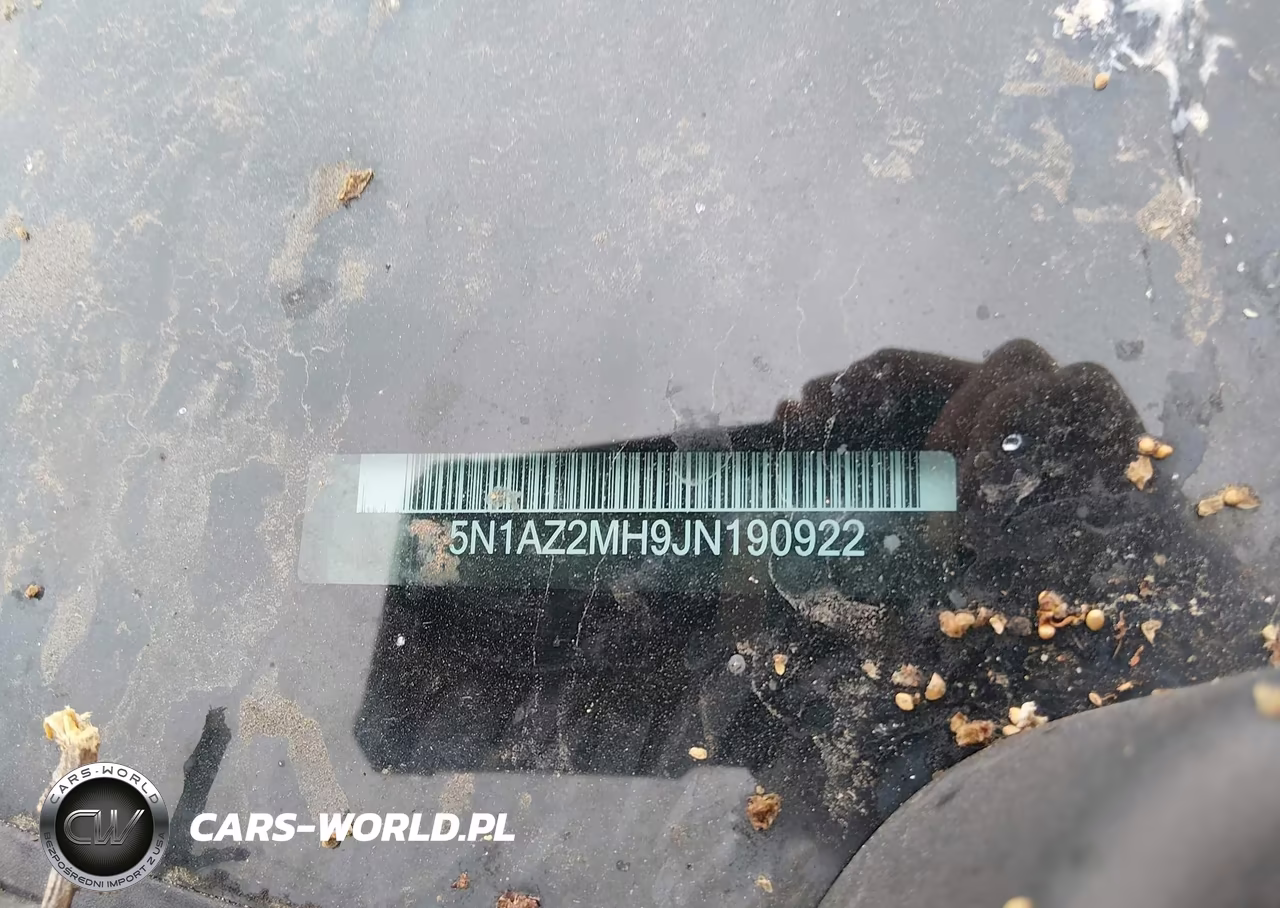 2018 Nissan Murano Sl VIN:5N1AZ2MH9JN190922 - 9