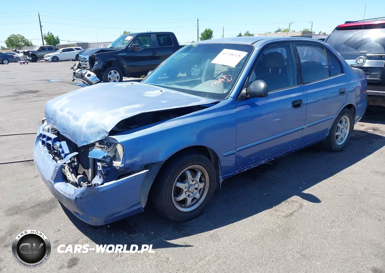 2002 Hyundai Accent Gl VIN:KMHCG45C62U332826 - 2