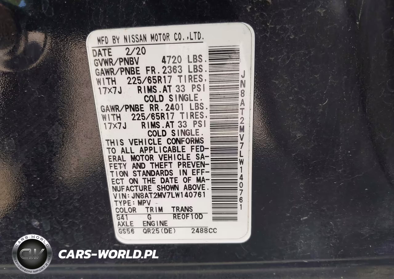 2020 Nissan Rogue Sv Intelligent Awd VIN:JN8AT2MV7LW140761 - 9
