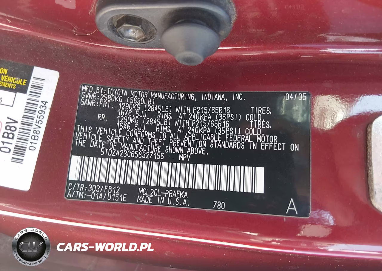 2005 Toyota Sienna Le VIN:5TDZA23C65S327156 - 9