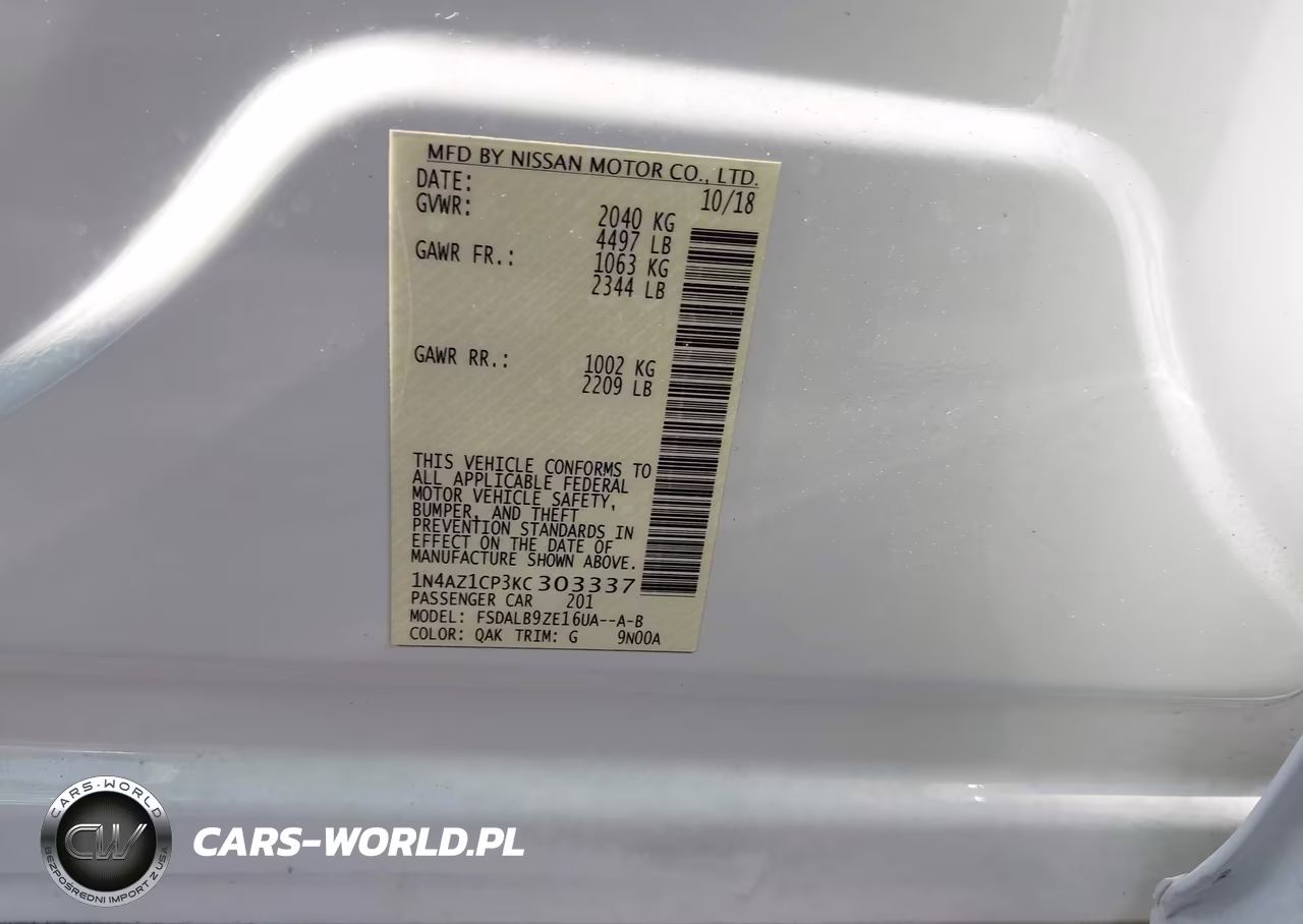 2019 Nissan Leaf S VIN:1N4AZ1CP3KC303337 - 9