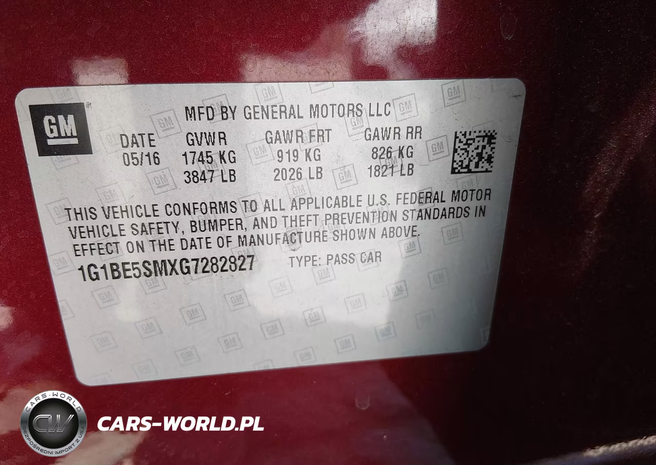2016 Chevrolet Cruze Lt Auto VIN:1G1BE5SMXG7282827 - 9