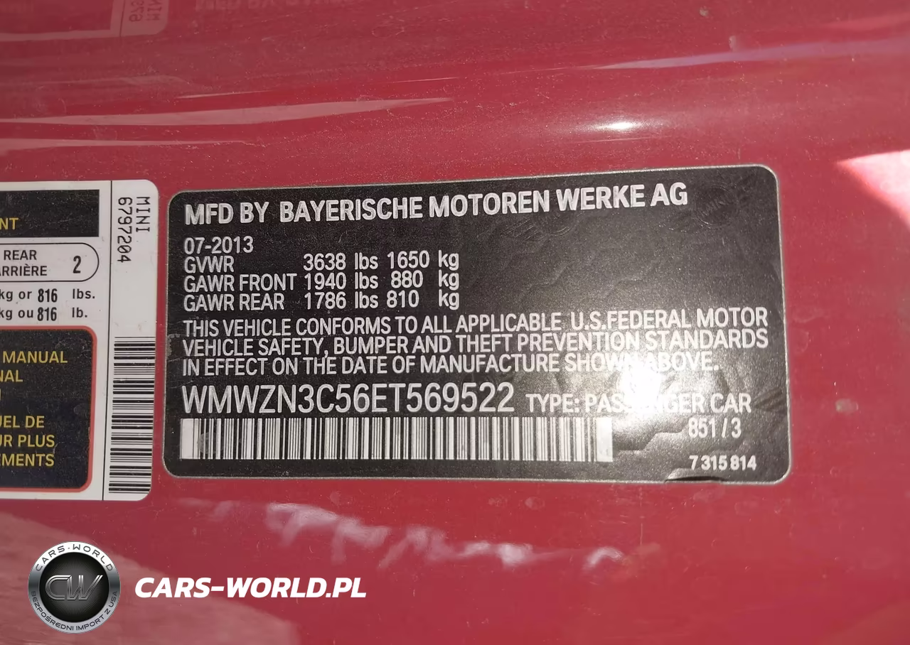 2014 Mini Convertible Cooper VIN:WMWZN3C56ET569522 - 9
