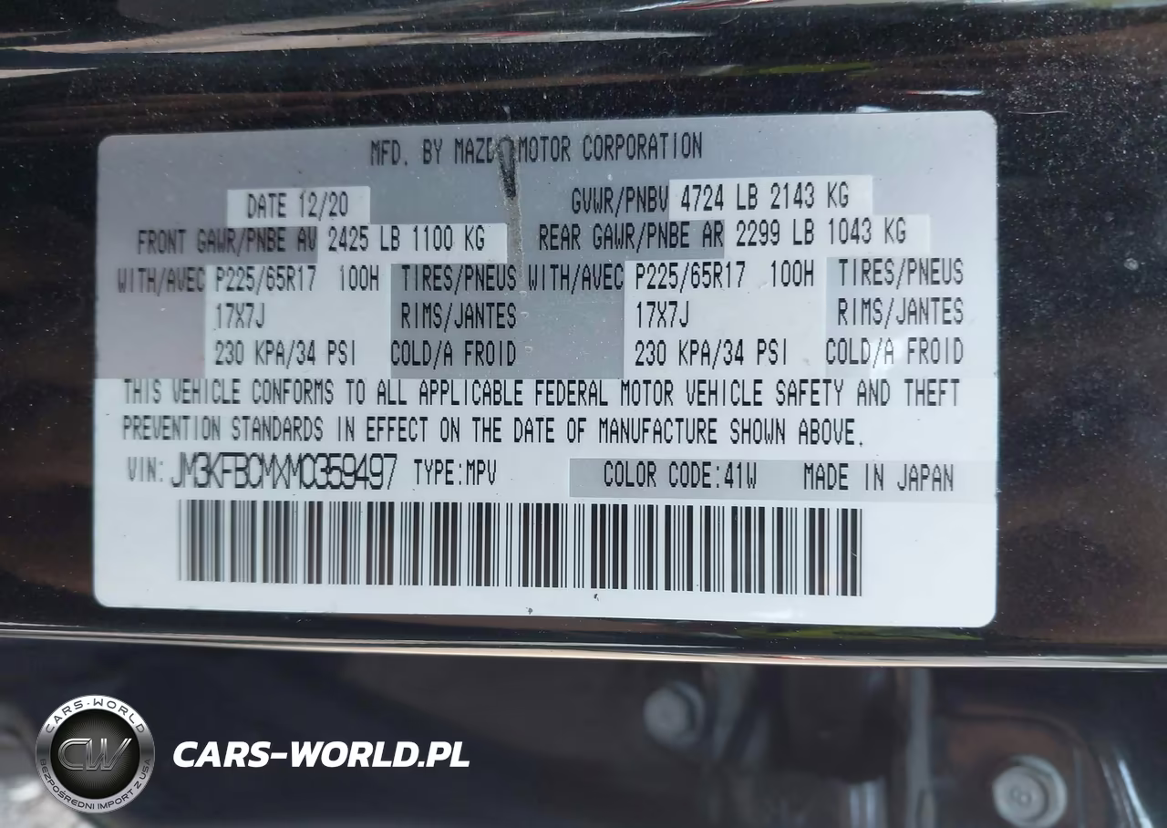 2021 Mazda Cx-5 Touring VIN:JM3KFBCMXM0359497 - 9