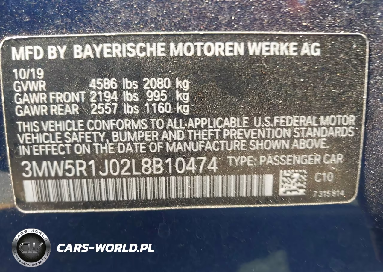 2020 BMW 330I VIN:3MW5R1J02L8B10474 - 9