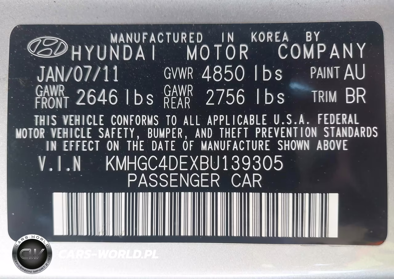 2011 Hyundai Genesis 3.8 VIN:KMHGC4DEXBU139305 - 9