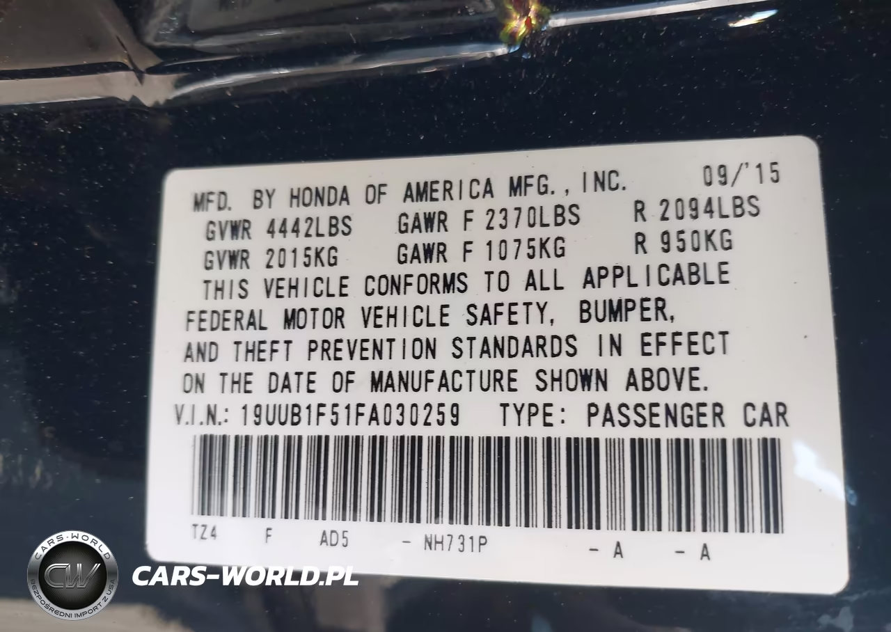 2015 Acura Tlx Tech VIN:19UUB1F51FA030259 - 9