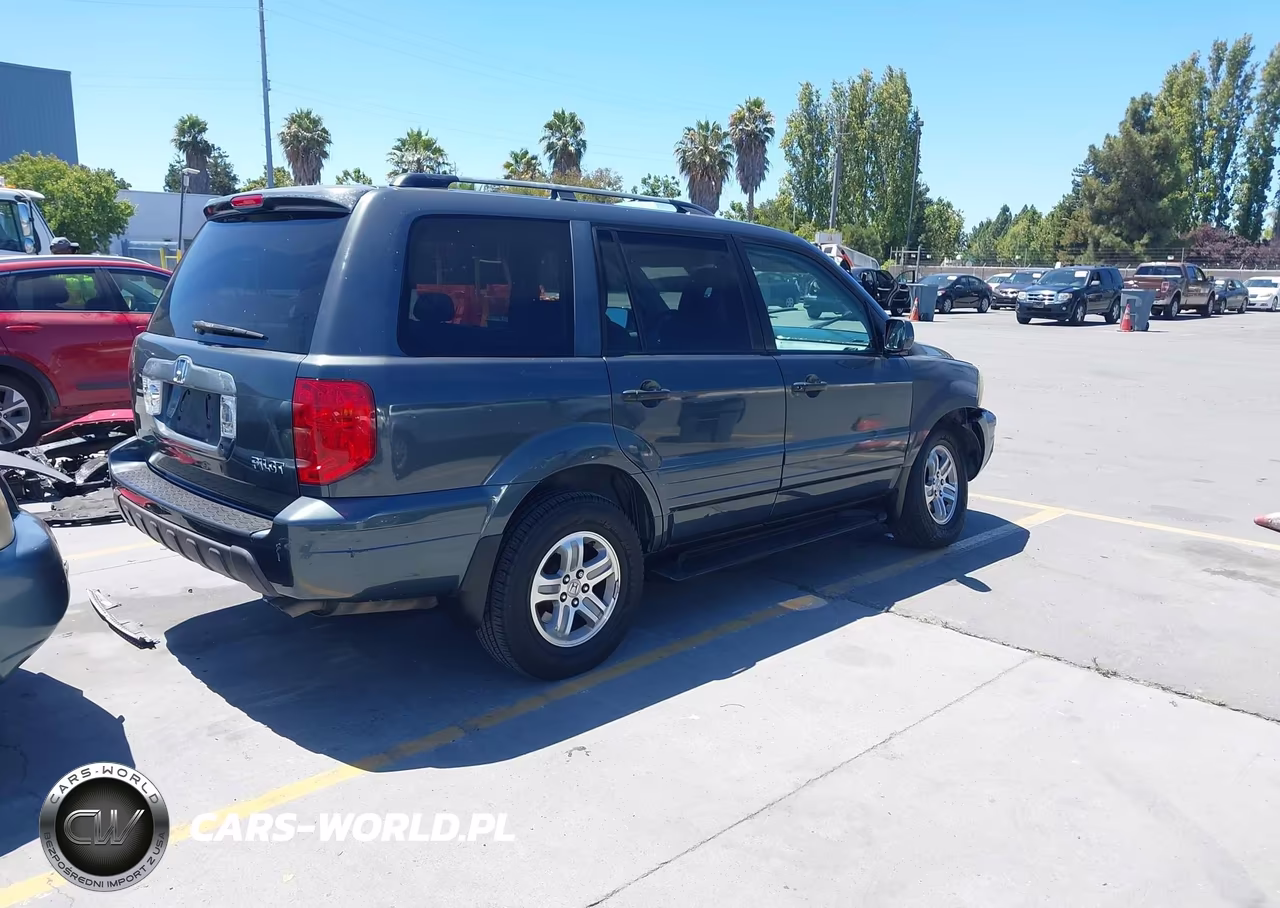 2005 Honda Pilot Ex-L VIN:2HKYF18505H553491 - 4