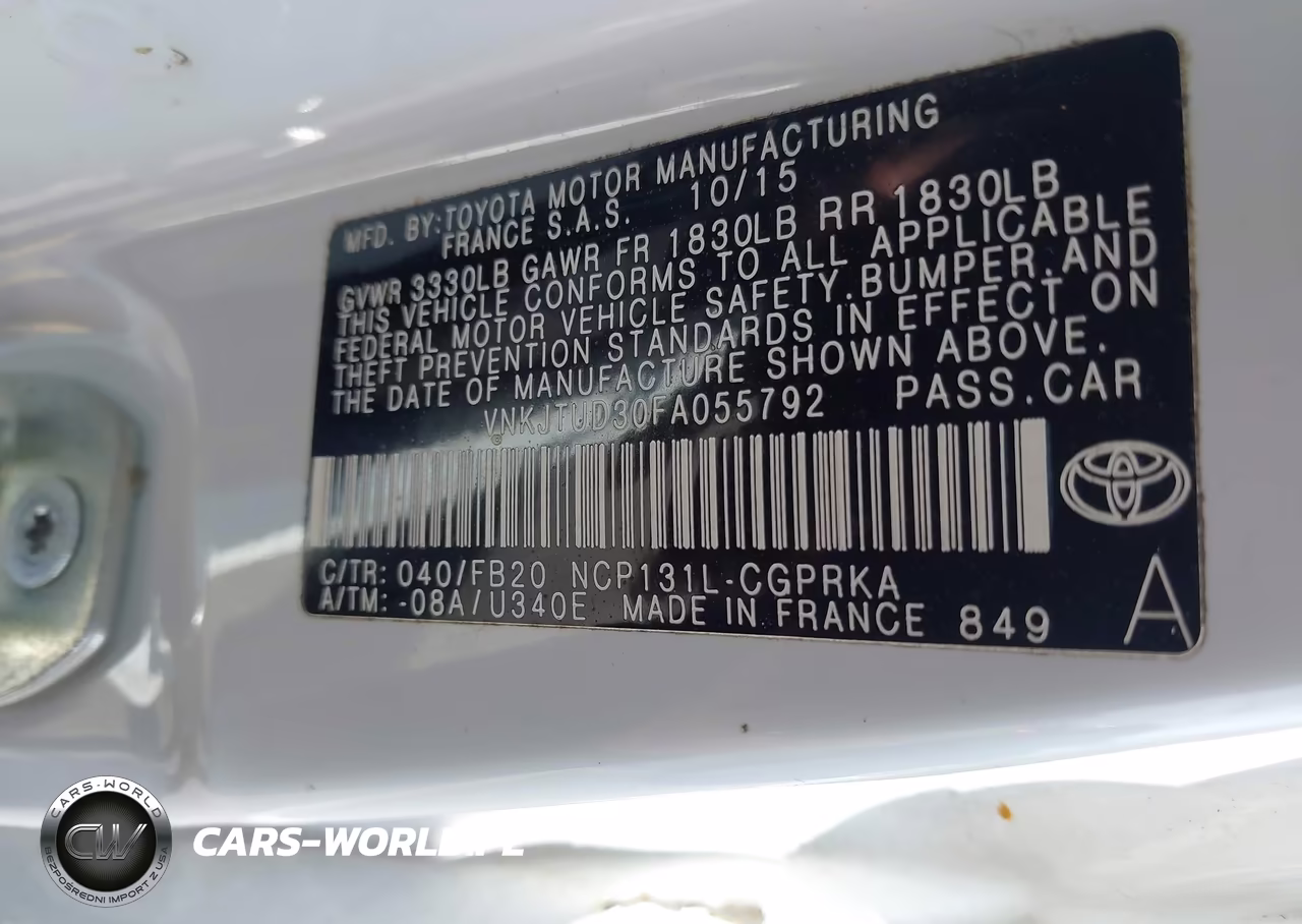 2015 Toyota Yaris Le VIN:VNKJTUD30FA055792 - 9