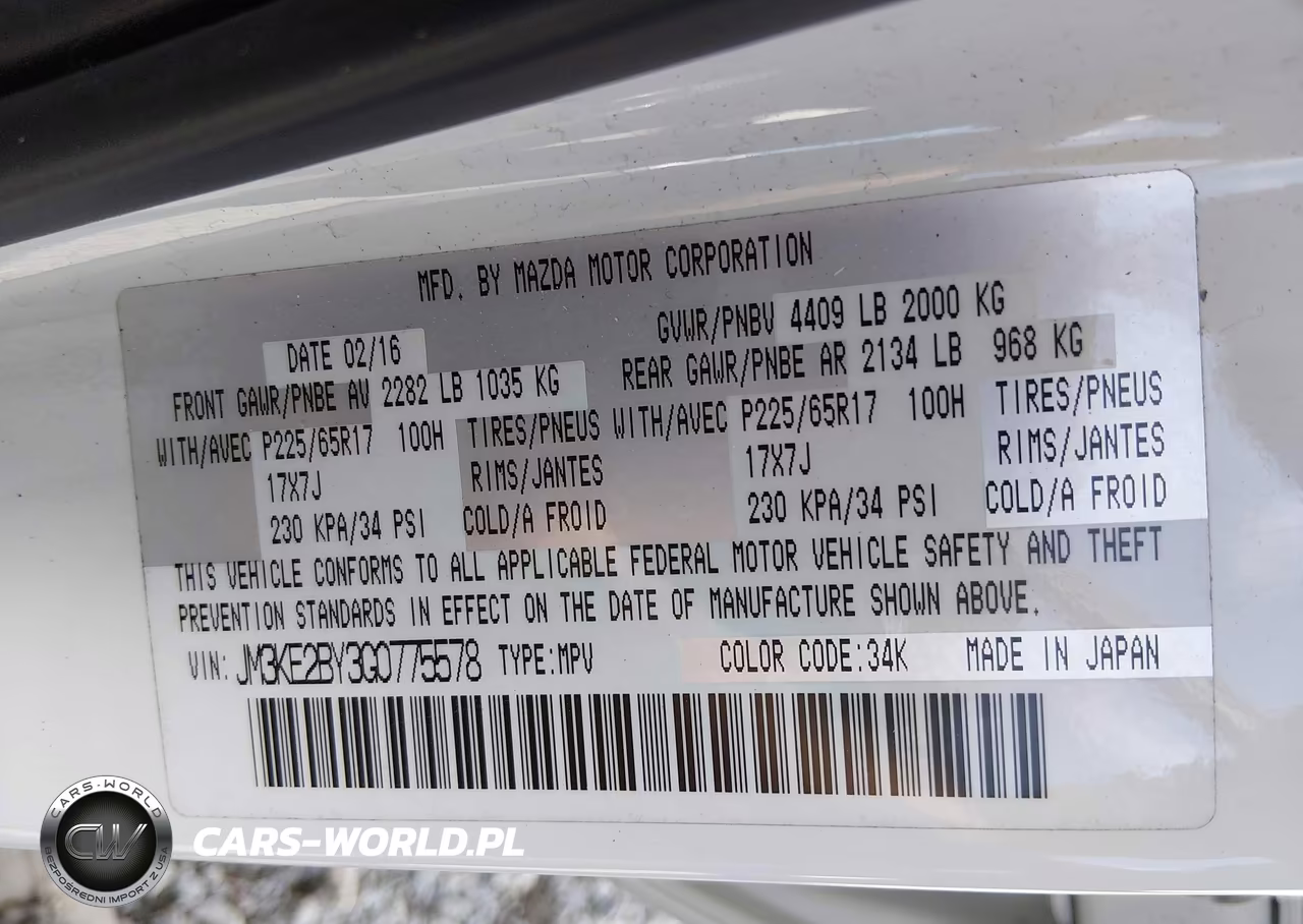 2016 Mazda Cx-5 Sport VIN:JM3KE2BY3G0775578 - 9