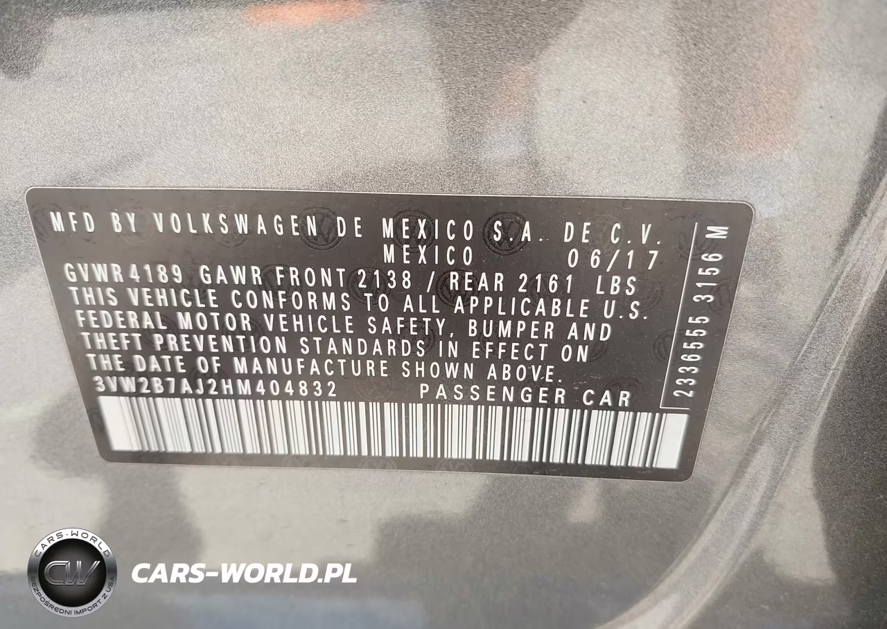 2017 Volkswagen Jetta 1.4T S VIN:3VW2B7AJ2HM404832 - 9