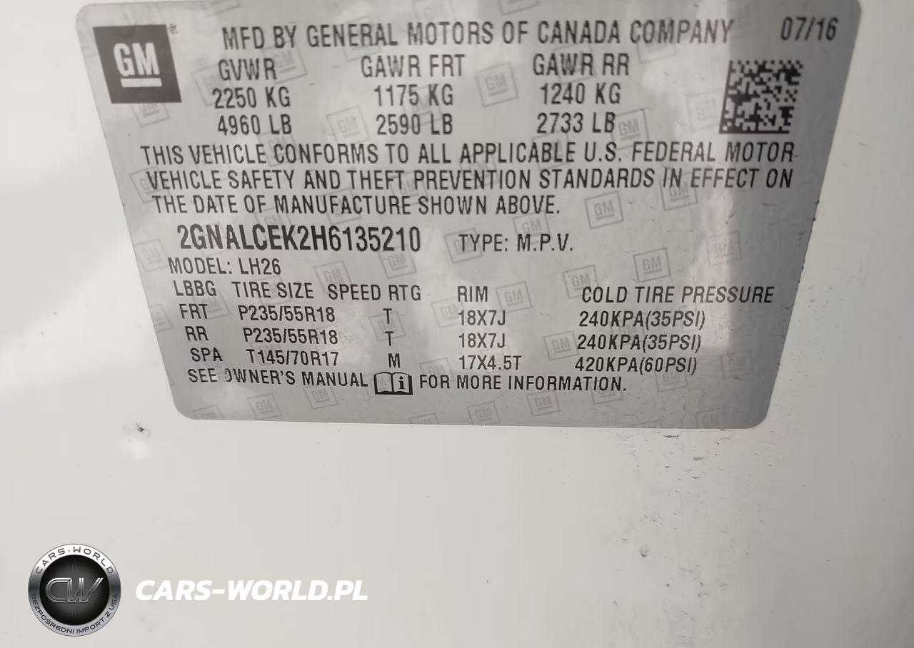 2017 Chevrolet Equinox Lt VIN:2GNALCEK2H6135210 - 9