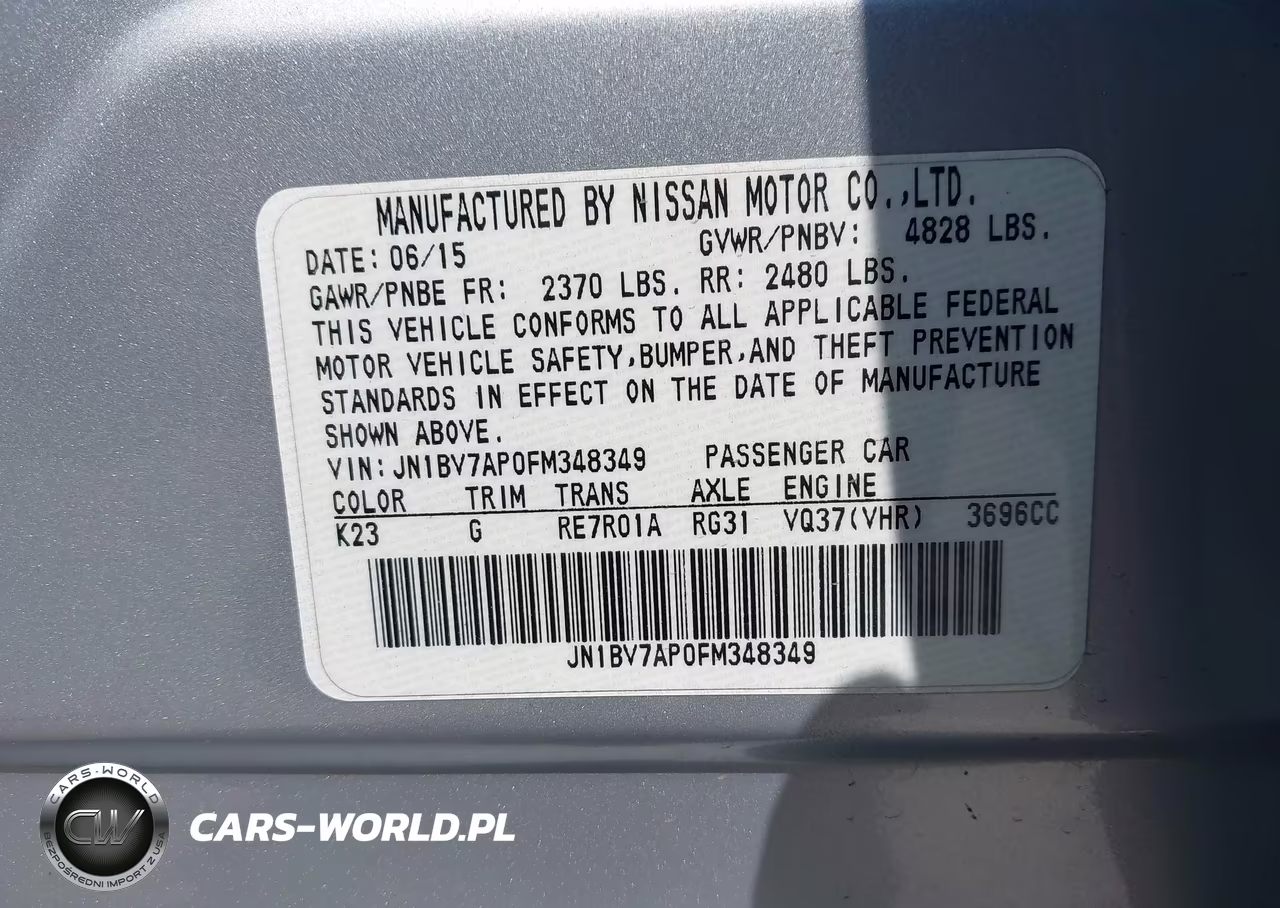 2015 Infiniti Q50 Premium VIN:JN1BV7AP0FM348349 - 9