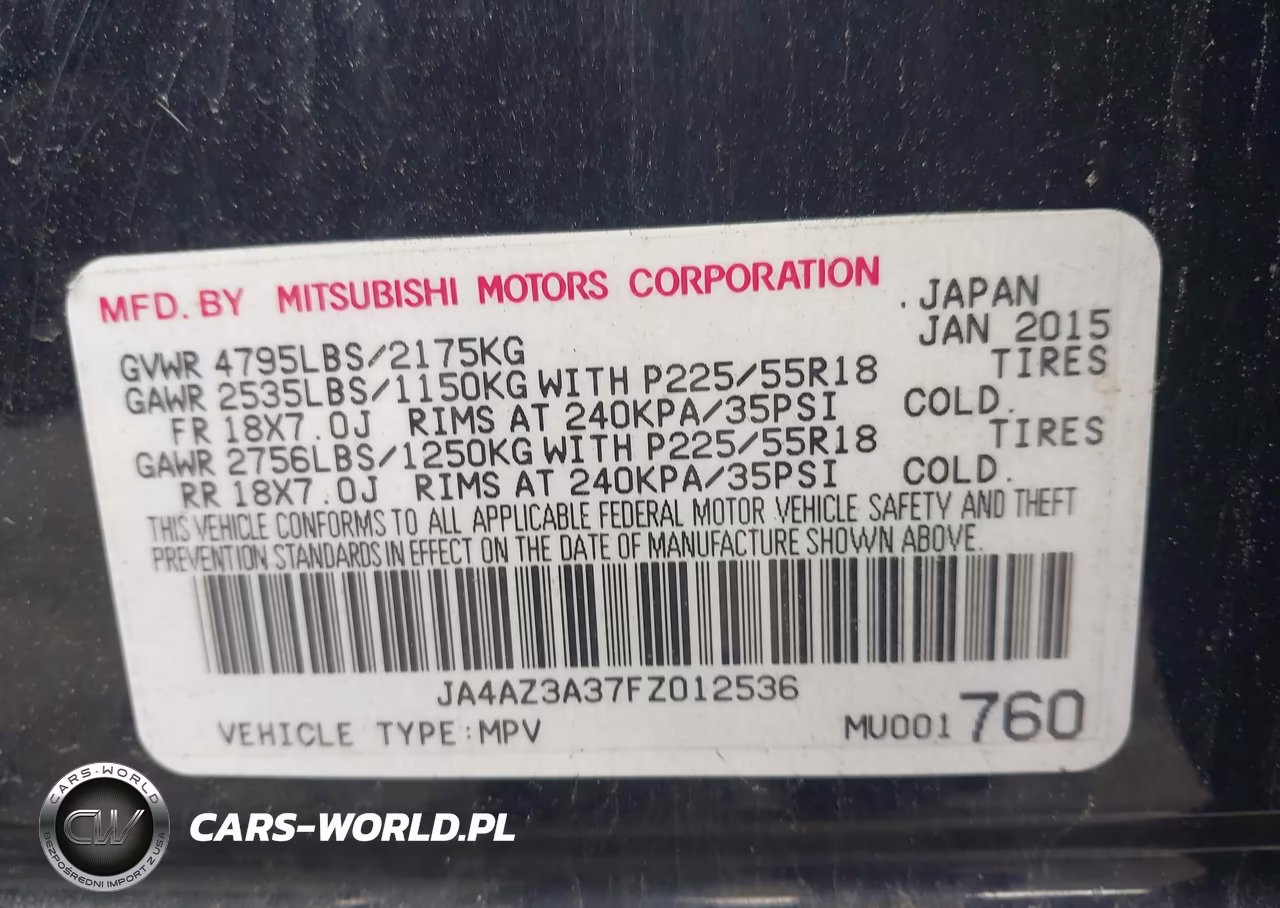 2015 Mitsubishi Outlander Se VIN:JA4AZ3A37FZ012536 - 9