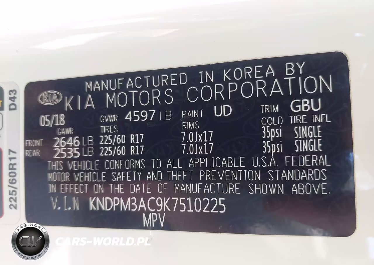 2019 Kia Sportage Lx VIN:KNDPM3AC9K7510225 - 9