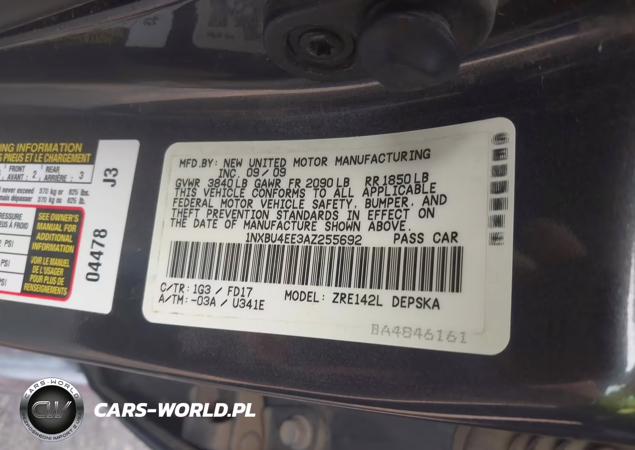 2010 Toyota Corolla S-Le-Xle VIN:1NXBU4EE3AZ255692 - 9
