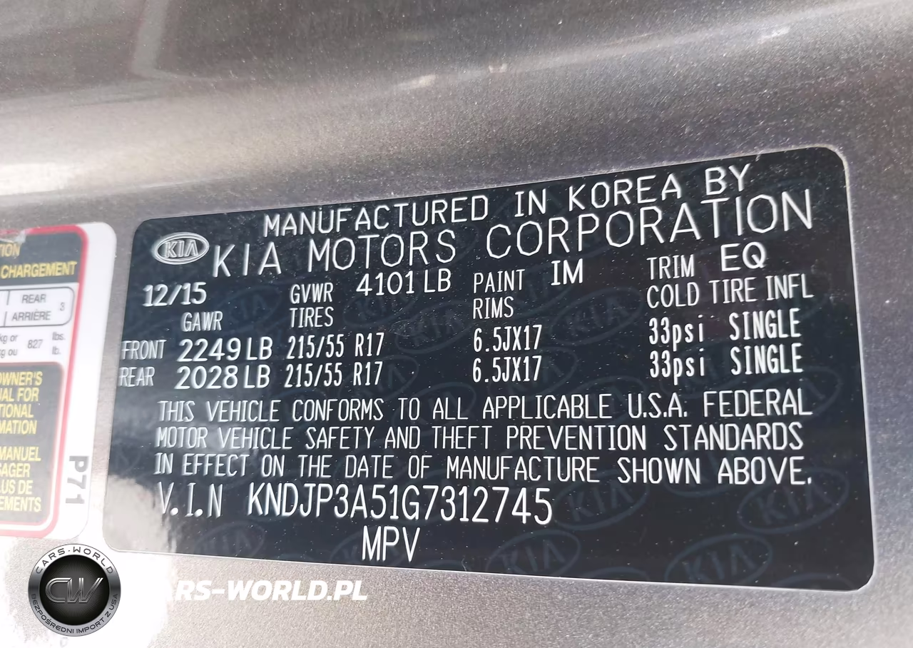 2016 Kia Soul + VIN:KNDJP3A51G7312745 - 9