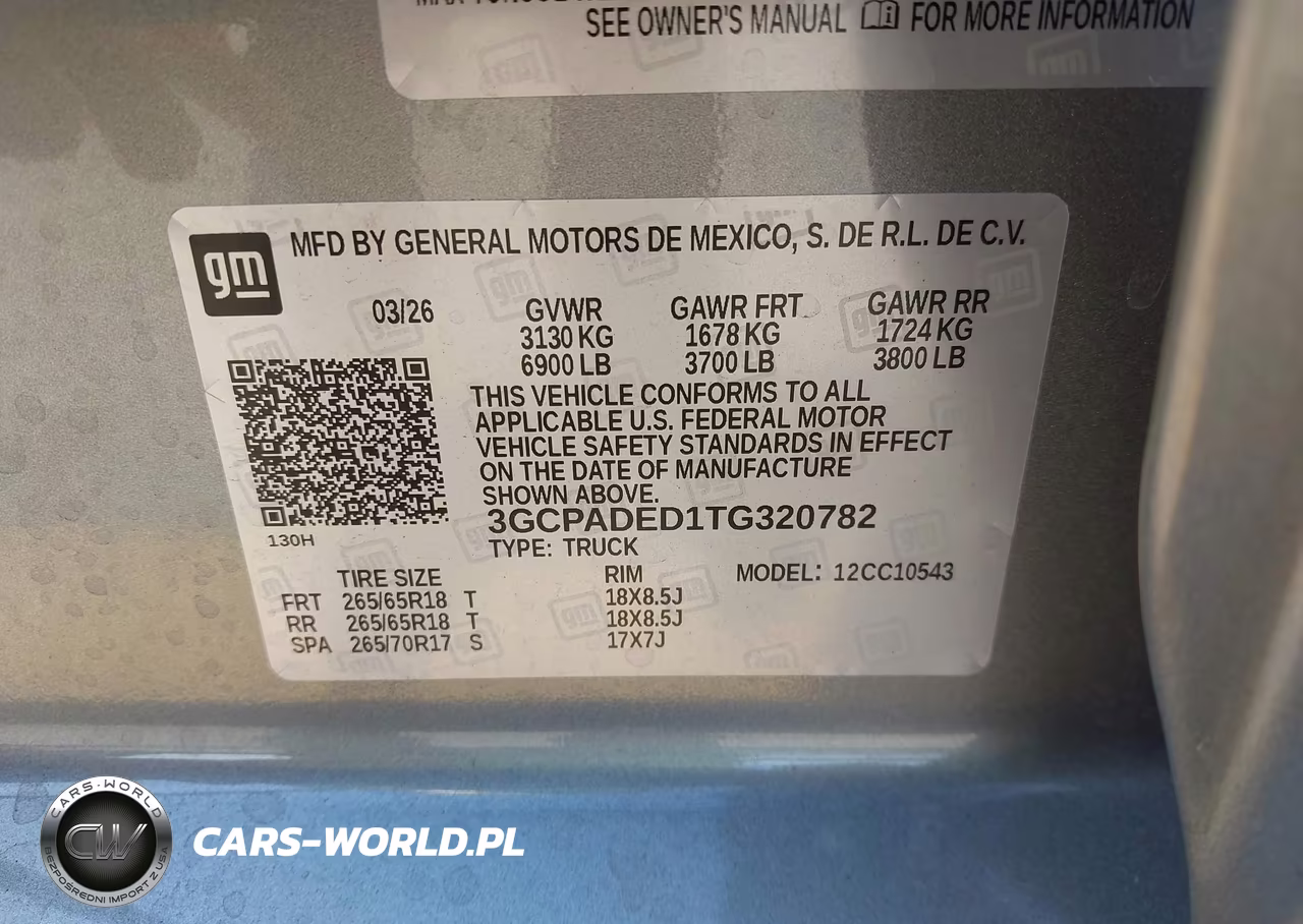 2026 Chevrolet Silverado 1500 2Wd Short Bed Rst VIN:3GCPADED1TG320782 - 9
