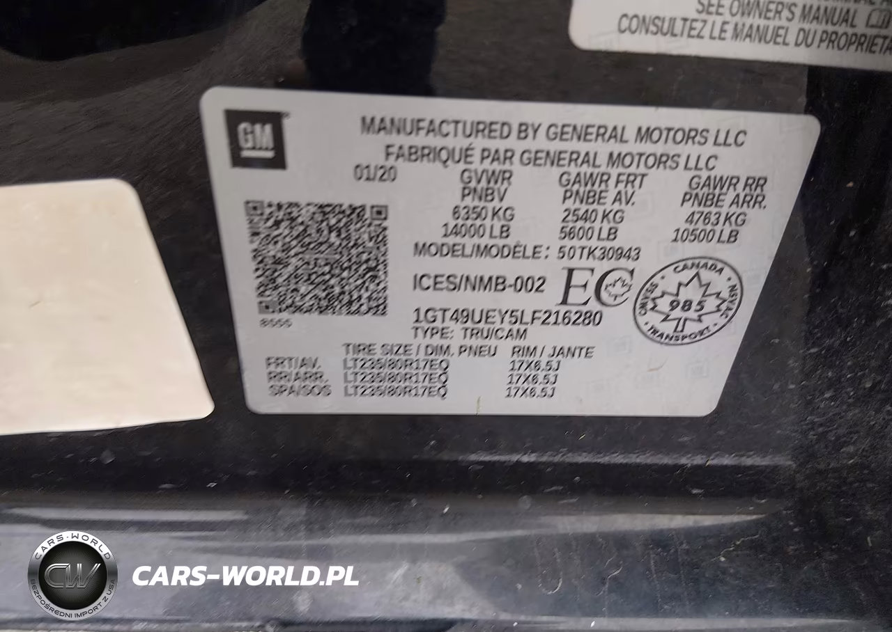 2020 GMC Sierra 3500Hd Slt VIN:1GT49UEY5LF216280 - 8
