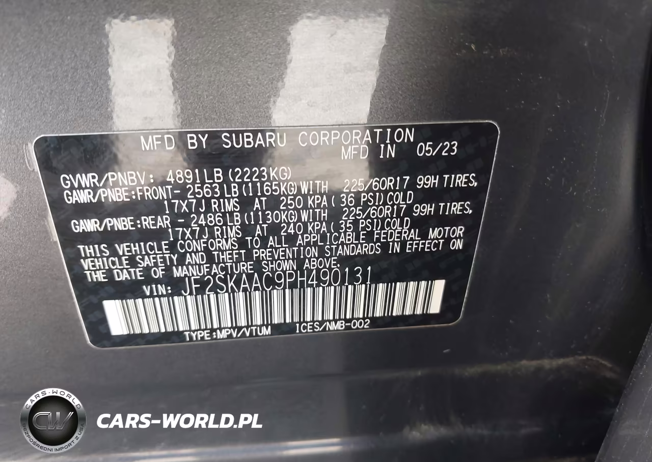 2023 Subaru Forester VIN:JF2SKAAC9PH490131 - 9