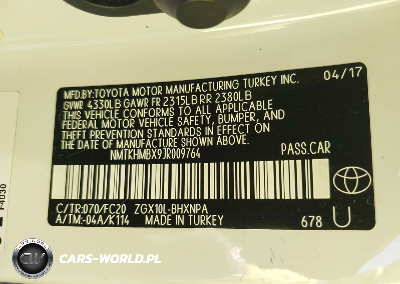 2018 Toyota C-Hr Xle VIN:NMTKHMBX9JR009764 - 9