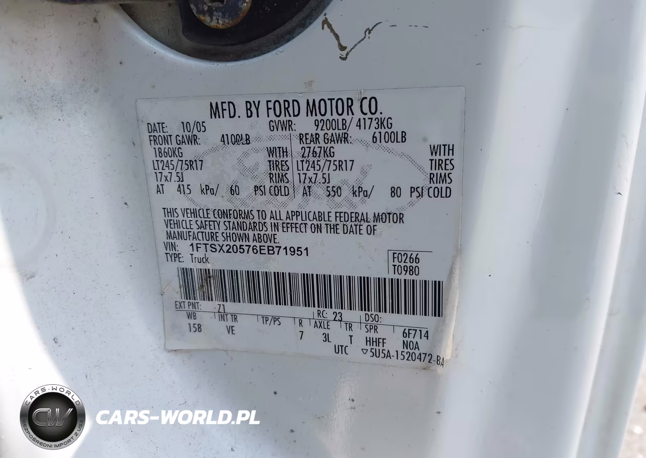 2006 Ford F-250 Lariat-Xl-Xlt VIN:1FTSX20576EB71951 - 9