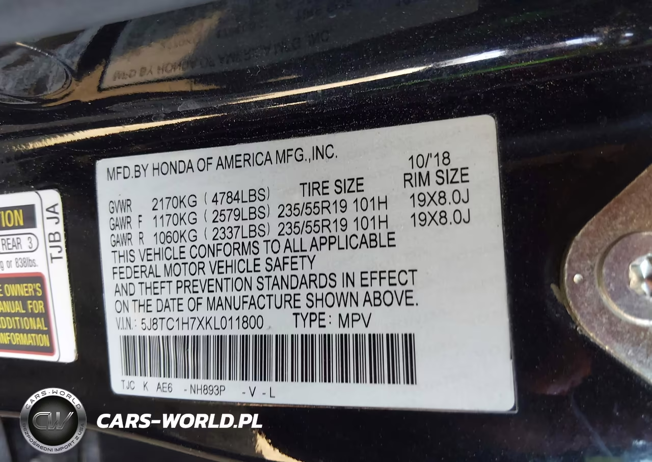 2019 Acura Rdx Advance Package VIN:5J8TC1H7XKL011800 - 9