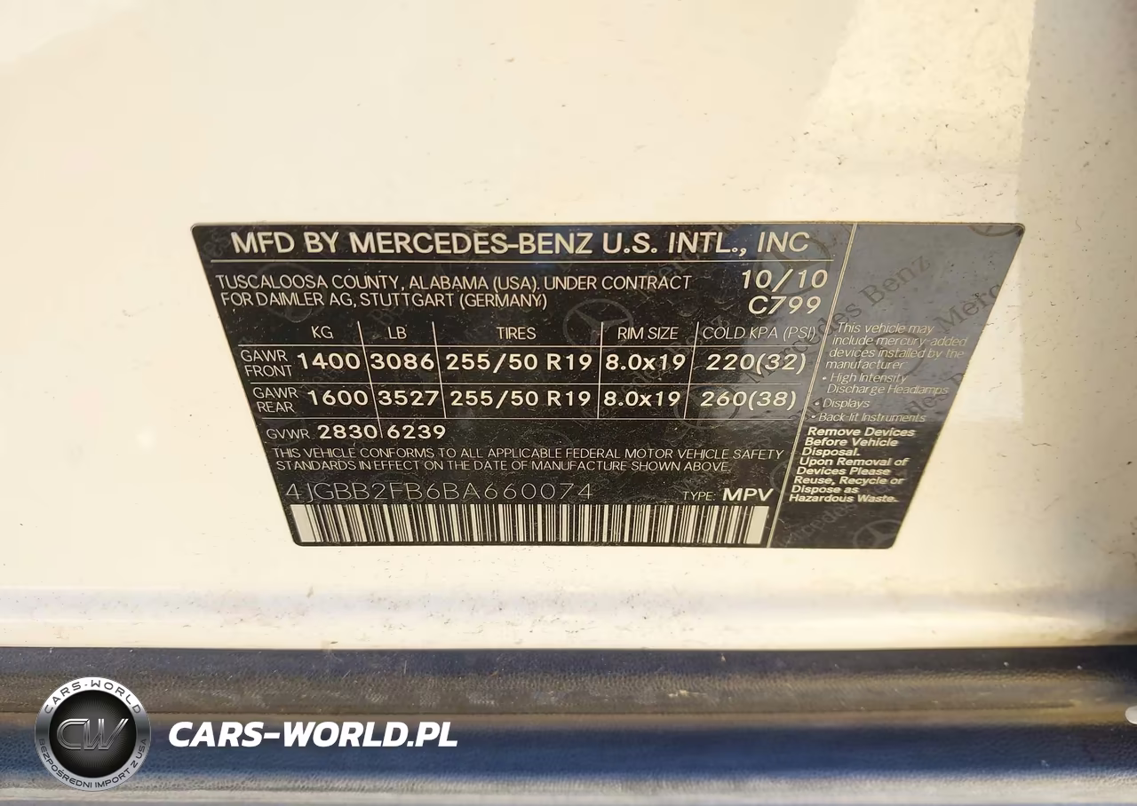 2011 Mercedes-Benz Ml 350 Bluetec 4Matic VIN:4JGBB2FB6BA660074 - 9