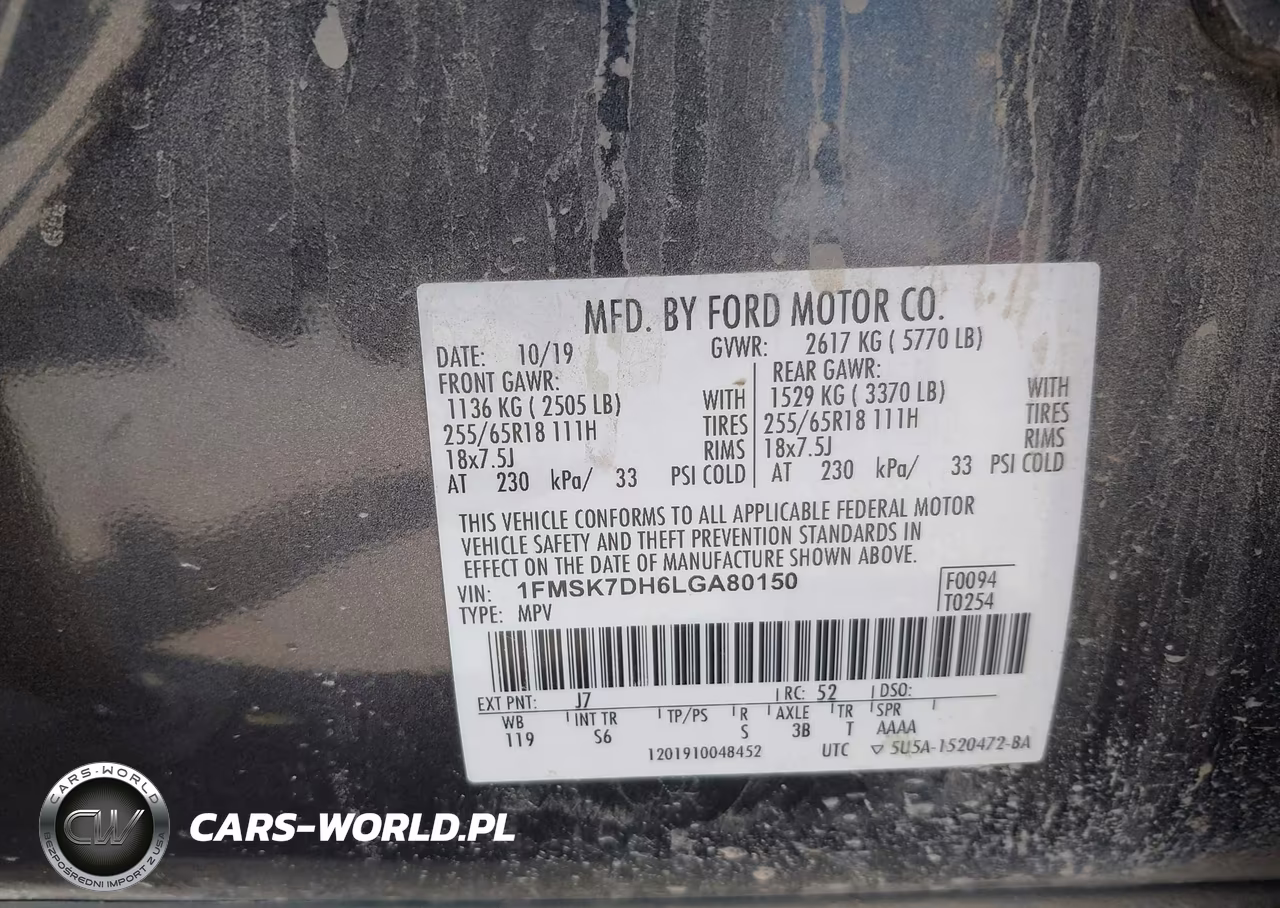 2020 Ford Explorer Xlt VIN:1FMSK7DH6LGA80150 - 9