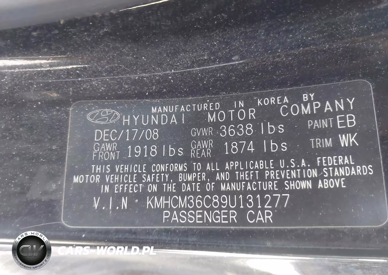 2009 Hyundai Accent Gs VIN:KMHCM36C89U131277 - 9