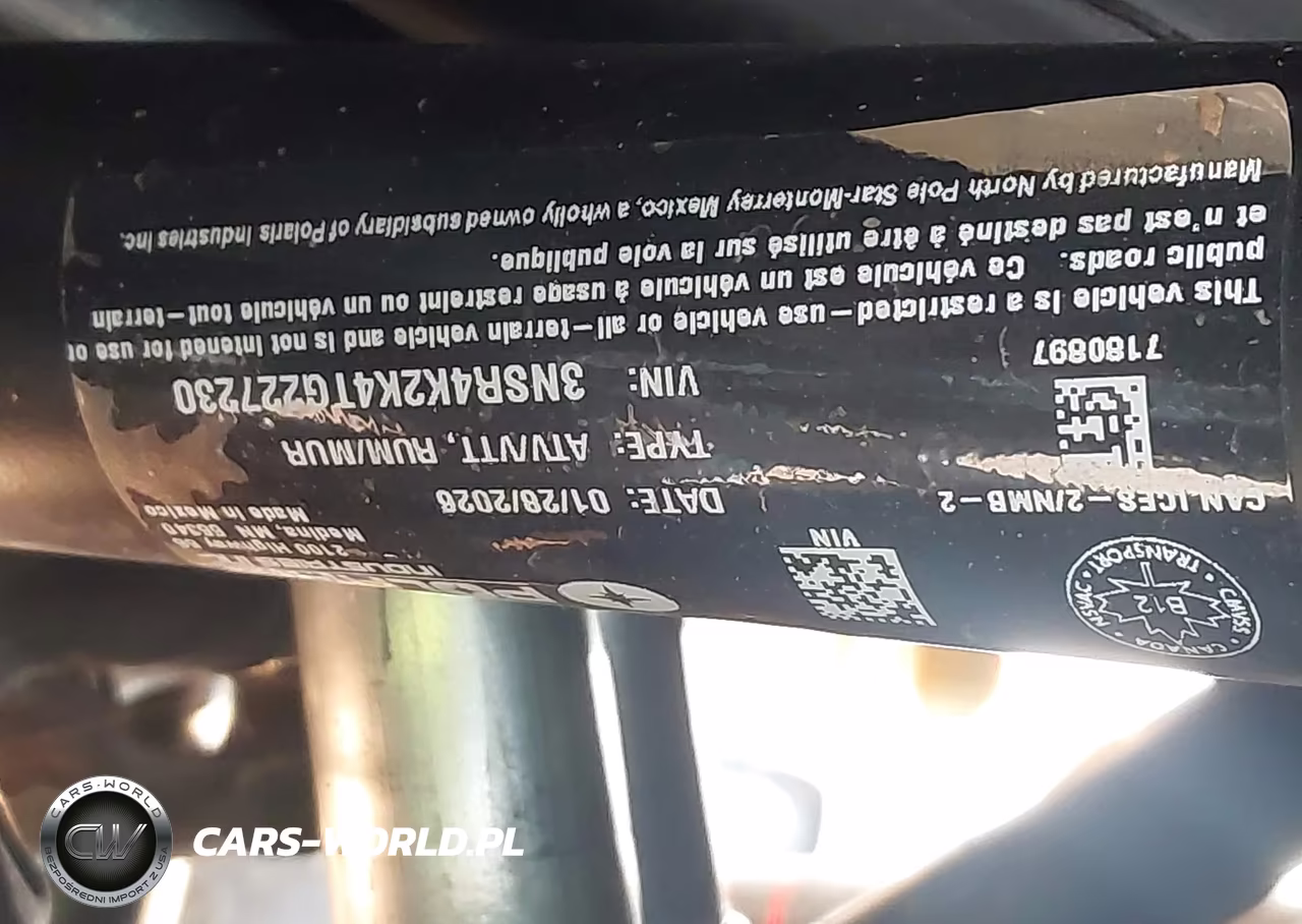 2026 Polaris Rzr VIN:3NSR4K2K4TG227230 - 9