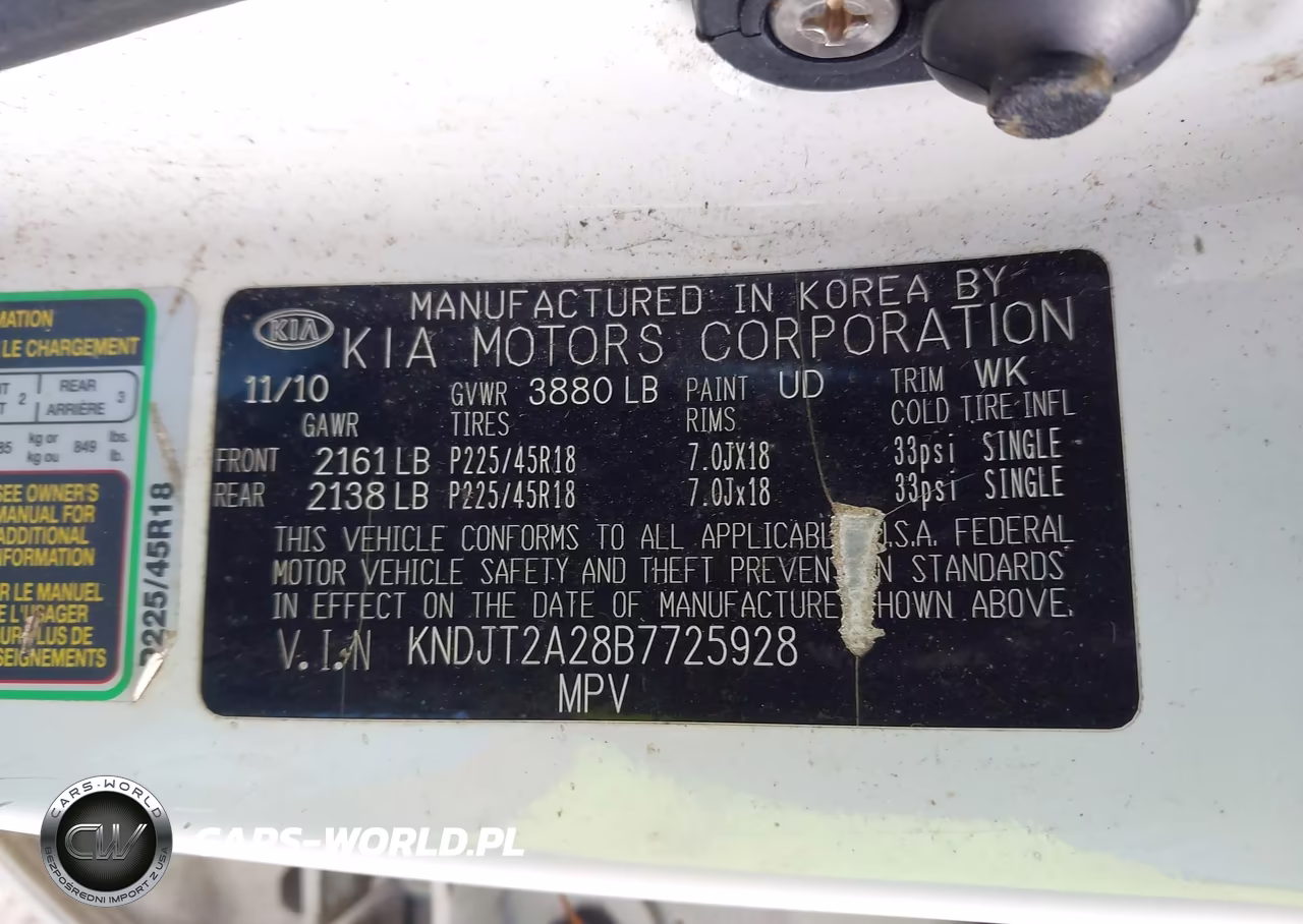 2011 Kia Soul + VIN:KNDJT2A28B7725928 - 9