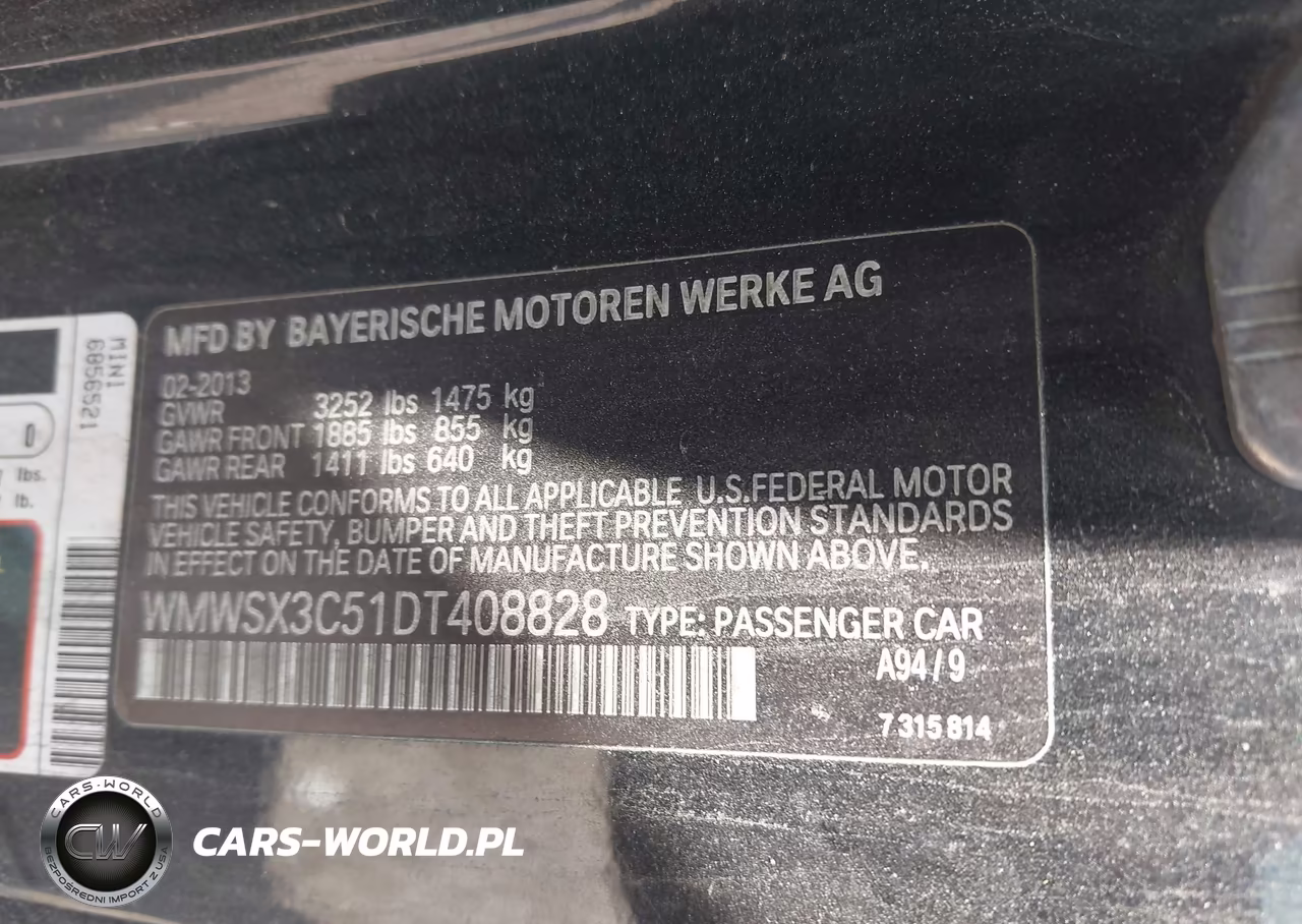 2013 Mini Coupe Cooper S VIN:WMWSX3C51DT408828 - 9