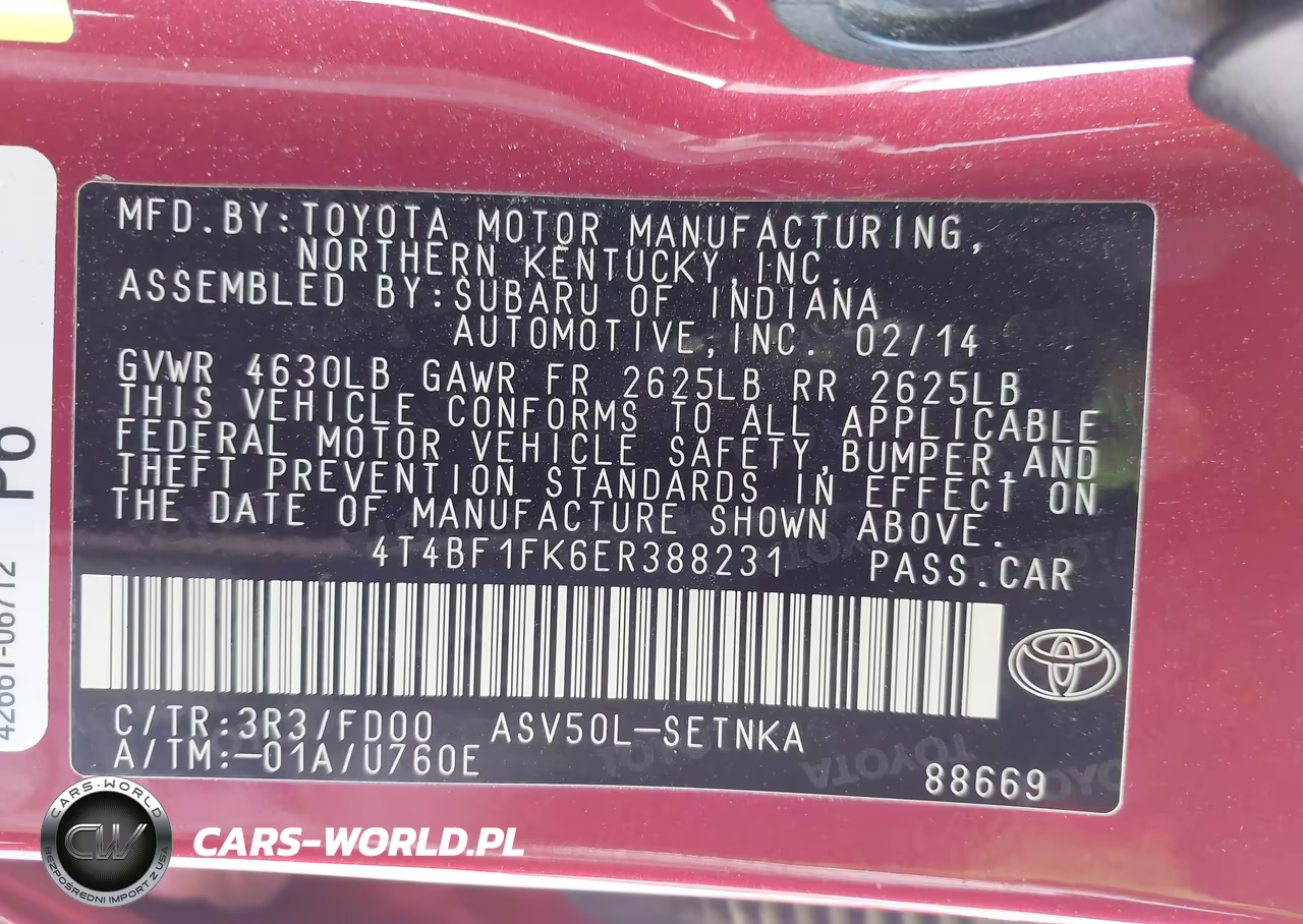 2014 Toyota Camry Le VIN:4T4BF1FK6ER388231 - 9
