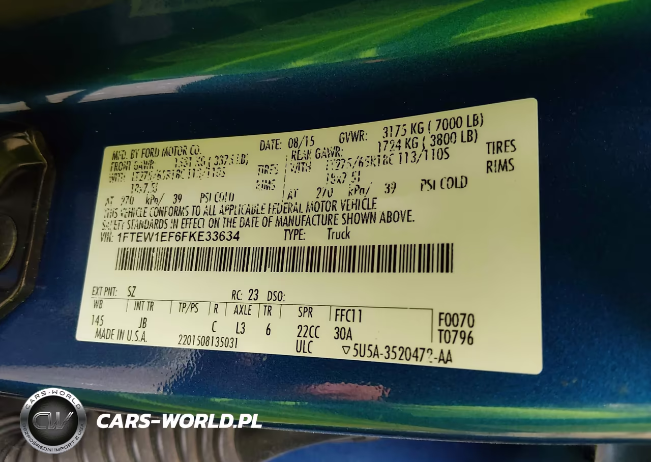 2015 Ford F-150 Xlt VIN:1FTEW1EF6FKE33634 - 9