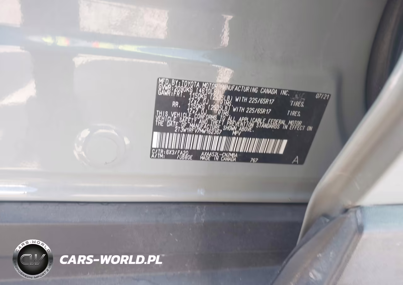 2021 Toyota Rav4 Xle VIN:2T3W1RFV7MW162367 - 8