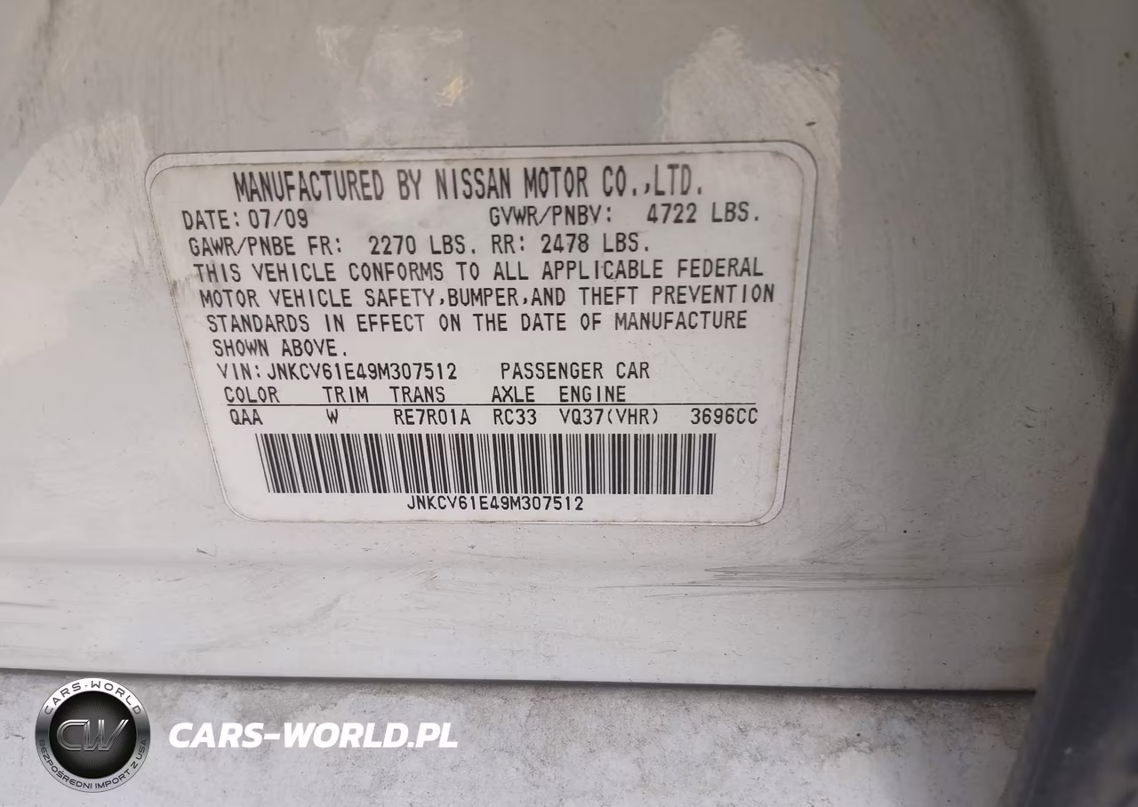 2009 Infiniti G37 Journey VIN:JNKCV61E49M307512 - 9